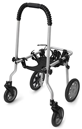 Doghelper Rollstuhl für Hunde Hunderollstuhl Gehhilfe 4x4 Beine Hund Tierlaufrad Mini 1a von Doghelper