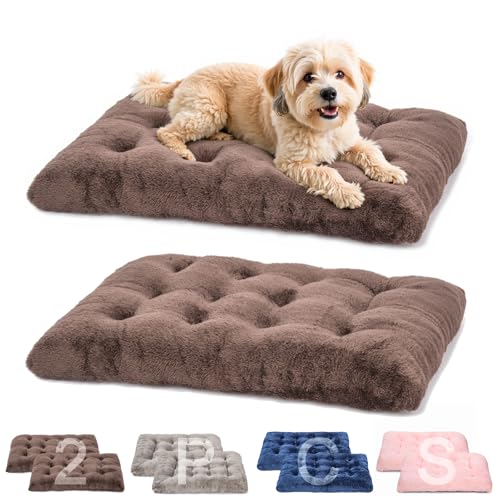 POMIU Waschbares Hundebett, Deluxe-Plüschbetten mit rutschfester, maschinenwaschbarer Hundehütte, Schlafmatte für große, mittelgroße und kleine Hunde (2 Stück x Kaffee, 58,4 x 45,7 x 7,6 cm (L x B x T POMIU Waschbares Hundebett, Deluxe-Plüschbetten mit rutschfester, maschinenwaschbarer Hundehütte, Schlafmatte für große, mittelgroße und kleine Hunde (2 Stück x Kaffee, 58,4 x 45,7 x 7,6 cm (L x B x T von POMIU