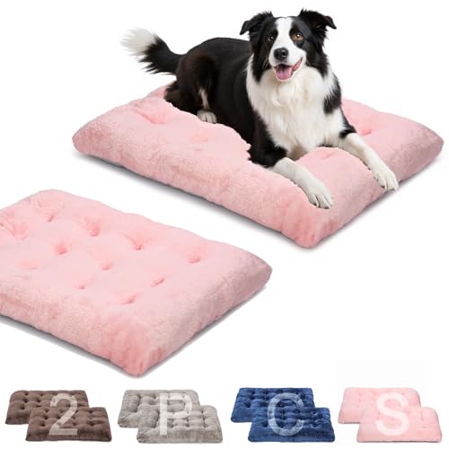 POMIU Waschbares Hundebett, Deluxe-Plüschbetten mit rutschfester, maschinenwaschbarer Hundehütte, Schlafmatte für große, mittelgroße und kleine Hunde (2 Stück x Rosa, 88,9 cm L x 58,4 cm B x 7,6 cm T) POMIU Waschbares Hundebett, Deluxe-Plüschbetten mit rutschfester, maschinenwaschbarer Hundehütte, Schlafmatte für große, mittelgroße und kleine Hunde (2 Stück x Rosa, 88,9 cm L x 58,4 cm B x 7,6 cm T) von POMIU