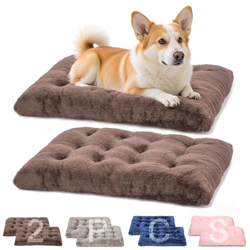 POMIU Waschbares Hundebett, Deluxe-Plüschbetten mit rutschfester, maschinenwaschbarer Hundehüttenunterlage, Schlafmatte für große, mittelgroße und kleine Hunde (2 Stück x Kaffee, 73,7 cm L x 53,3 cm B POMIU Waschbares Hundebett, Deluxe-Plüschbetten mit rutschfester, maschinenwaschbarer Hundehüttenunterlage, Schlafmatte für große, mittelgroße und kleine Hunde (2 Stück x Kaffee, 73,7 cm L x 53,3 cm B von POMIU