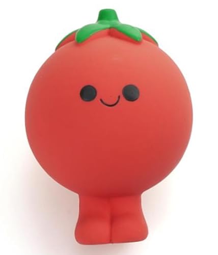 POMOSAVIDA +PTL0027+Tomate+pet Toy chew Toy Squeaky Toy Dog Toy Interactive Dog Toy Emulsion Toy, Size:123 * 87 * 87mm, 65g von POMOSAVIDA