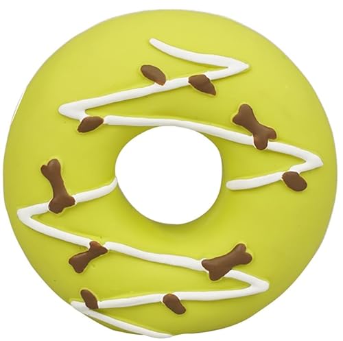 POMOSAVIDA +PTL0032+Donut+Haustier Spielzeug Kauspielzeug Quietschspielzeug Hundespielzeug Interaktives Hundespielzeug Emulsion Spielzeug, Größe: 94 x 94 x 30 mm, 60 g von POMOSAVIDA