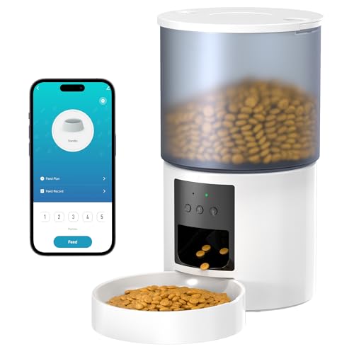 Futterautomat Katze Katzenfutter Automat WiFi: Futterspender Katze mit Maßgeschneidert Zeitplan - Automatischer Hunde/Katzen Futterautomaten APP-Steuerung Katzenfutterspender - Weiß 4L Futterautomat Katze Katzenfutter Automat WiFi: Futterspender Katze mit Maßgeschneidert Zeitplan - Automatischer Hunde/Katzen Futterautomaten APP-Steuerung Katzenfutterspender - Weiß 4L von POOEKEN