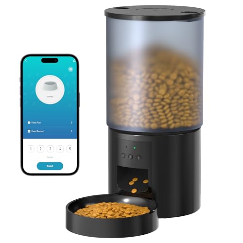 Futterautomat Katze Katzenfutter Automat WiFi: Futterspender Katze mit Maßgeschneidert Zeitplan - Automatischer Katzenfutterspender APP-Steuerung Hunde/Katzen Futterautomaten - 6L Futterautomat Katze Katzenfutter Automat WiFi: Futterspender Katze mit Maßgeschneidert Zeitplan - Automatischer Katzenfutterspender APP-Steuerung Hunde/Katzen Futterautomaten - 6L von POOEKEN