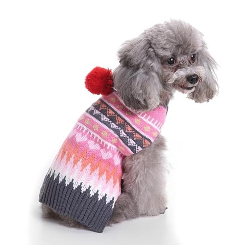 Hundeweihnachten, Pullover Weihnachtsmann, Weihnachtshund, Hundeschneepullover, Haustierkleidung für kleine Hunde und Katzen, Feiertagskleidungsgeschenke, warme Winterkleidung für Katzen (Color : 13 von POOLPO