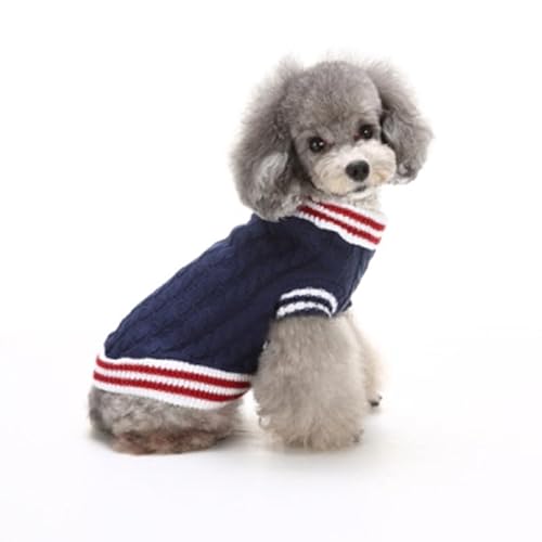 Hundeweihnachten, Pullover Weihnachtsmann, Weihnachtshund, Hundeschneepullover, Haustierkleidung für kleine Hunde und Katzen, Feiertagskleidungsgeschenke, warme Winterkleidung für Katzen (Color : 16 von POOLPO