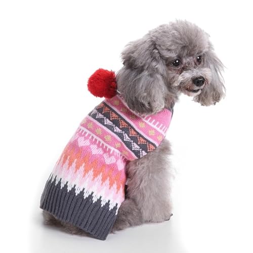 Hundeweihnachten, Pullover Weihnachtsmann, Weihnachtshund, Hundeschneepullover, Haustierkleidung für kleine Hunde und Katzen, Feiertagskleidungsgeschenke, warme Winterkleidung für Katzen (Color : 13 von POOLPO