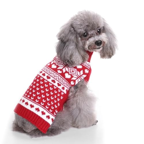 Hundeweihnachten, Pullover Weihnachtsmann, Weihnachtshund, Hundeschneepullover, Haustierkleidung für kleine Hunde und Katzen, Feiertagskleidungsgeschenke, warme Winterkleidung für Katzen (Color : 14 von POOLPO