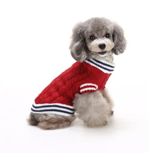 Hundeweihnachten, Pullover Weihnachtsmann, Weihnachtshund, Hundeschneepullover, Haustierkleidung für kleine Hunde und Katzen, Feiertagskleidungsgeschenke, warme Winterkleidung für Katzen (Color : 1, von POOLPO