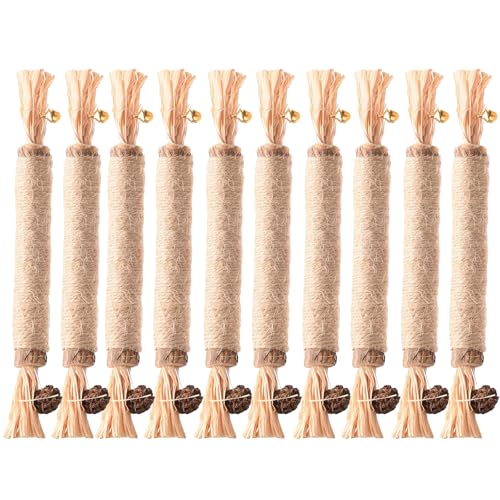 POPAPIE 10 Stück Katzenminze Stick,Knabberstangen Katze,Katzenminze Sticks für Katzen,Pfotenspass Zahnreinigende Knabberstangen für Katze Zu Spielen BeißEn Kauen POPAPIE 10 Stück Katzenminze Stick,Knabberstangen Katze,Katzenminze Sticks für Katzen,Pfotenspass Zahnreinigende Knabberstangen für Katze Zu Spielen BeißEn Kauen von POPAPIE