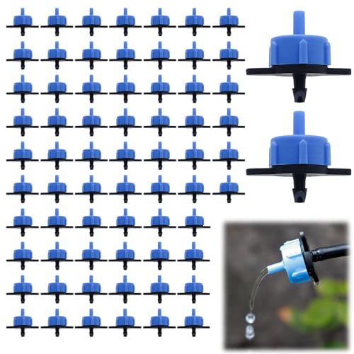 POPAPIE 70 Stück Gartenbewasserungstropfer,8 l/h Druckausgleichender Tropfer,Bewasserung Tropfér Sprinkler,Bewässerungs Tropfstrahle für landwirtschaftliche Bewässerung und Gartenarbeit von POPAPIE