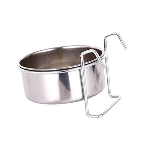 POPETPOP Hängender Futternapf Aus Metall Futternapf Aus Rostfreiem Edelstahl Futternapf Für Katzen Platzsparend Hundefutternapf Silberfarben von POPETPOP