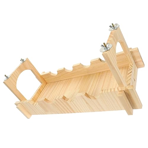 POPETPOP Hölzerne Haustierbrücke Für Hamster Und Kleintiere Stabiles Klettergerät Mit Versteckfunktion Langlebiges Spielzeug Für Meerschweinchen Und Igelkäfige von POPETPOP