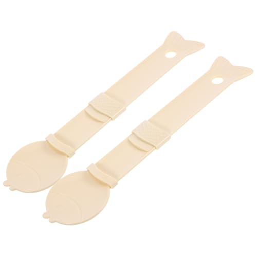2st Futterlöffel Für Katzen Katzenfutter Quetschlöffel Für Katzenstreifenfutter Dosendeckel Für Tiernahrung Messlöffel Aus Keramik Futterschaufeln Für Tiere Katzennäpfe Abs Beige POPETPOP von POPETPOP