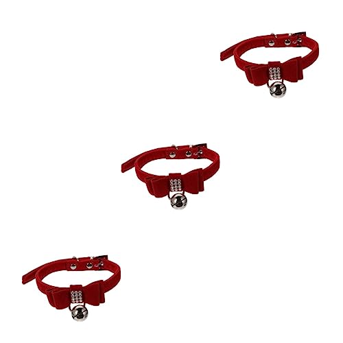 POPETPOP 3st Haustierhalsband Fliege Für Einfache Hundehalsbänder Verstellbarer Kragen Mit Fliege Glocke Hundehalsband Hund Schleife Samtstoff Krawatte Lätzchen POPETPOP 3st Haustierhalsband Fliege Für Einfache Hundehalsbänder Verstellbarer Kragen Mit Fliege Glocke Hundehalsband Hund Schleife Samtstoff Krawatte Lätzchen von POPETPOP