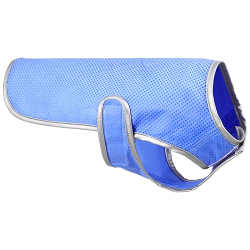 Hund Kühlung Weste, Lightweight Cooler Jacke, Haustier Weste Geschirr für für kleine mittlere Hunde (Größe S) von POPETPOP