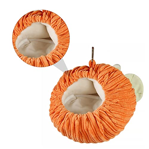 POPETPOP Hängematte für Kleine Haustiere Kürbis Form Warmes Schlafnest für Hamster Igel Kaninchen und Meerschweinchen mit Haken Aufhängen aus Diamantartigem Fleece POPETPOP Hängematte für Kleine Haustiere Kürbis Form Warmes Schlafnest für Hamster Igel Kaninchen und Meerschweinchen mit Haken Aufhängen aus Diamantartigem Fleece von POPETPOP