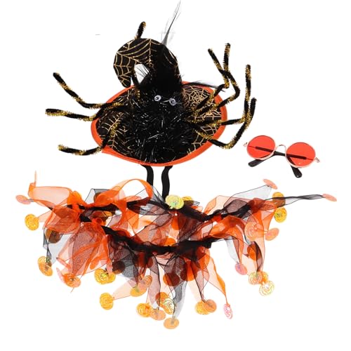 POPETPOP Haustier Kragen Hut Set Einstellbare Hund Katze Halloween Kostüme Spinne Elemente POPETPOP Haustier Kragen Hut Set Einstellbare Hund Katze Halloween Kostüme Spinne Elemente von POPETPOP