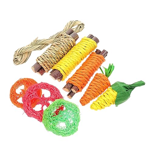 POPETPOP Hamster-kauspielzeug in Mehreren Formen 9 Stück Beißspielzeug Für Haustiere Und Sicher Für Das Spielen Im Innenbereich von POPETPOP