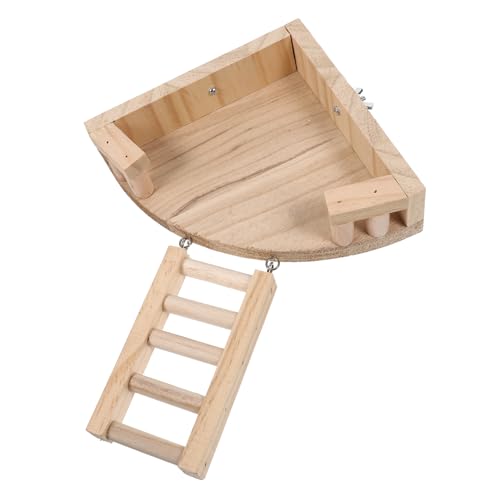 POPETPOP Hamster-plattform Für Die Dekoratives Hamster-zubehör Holzleiter Lustiges Haustierspielzeug von POPETPOP