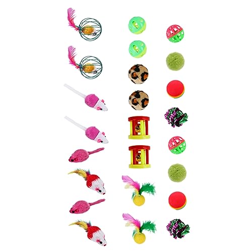 POPETPOP Interaktives Katzenspielzeug-Set 24-teilig Kätzchen- Zum Necken -mäuse Katzen-Teaser für Hauskatzen POPETPOP Interaktives Katzenspielzeug-Set 24-teilig Kätzchen- Zum Necken -mäuse Katzen-Teaser für Hauskatzen von POPETPOP