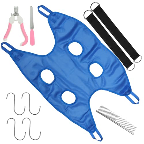 POPETPOP 1 Satz Haustierpflege-hängematte Professioneller Krallenschneider Für Haustiere Professionelle Pflegehängematte Haushaltspflegekamm Hundezubehör Katzenzubehör Polyestergewebe Blue POPETPOP 1 Satz Haustierpflege-hängematte Professioneller Krallenschneider Für Haustiere Professionelle Pflegehängematte Haushaltspflegekamm Hundezubehör Katzenzubehör Polyestergewebe Blue von POPETPOP