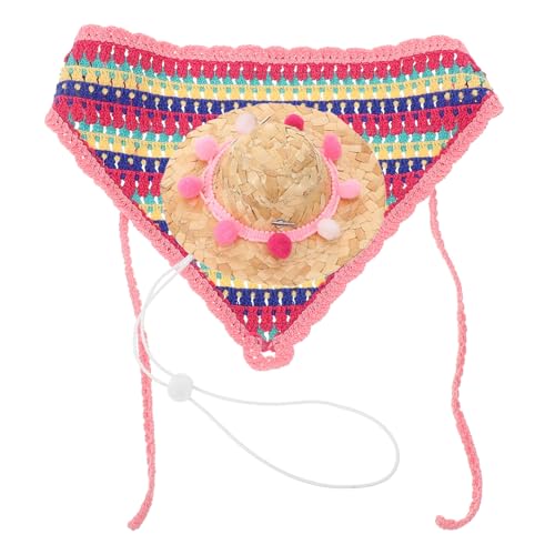 POPETPOP 1 Satz Hunde-Strohhut-Dreieckstuch dekorativer Welpenhut lustige Haustierkappe Strandhut für Hunde hundekleidung Hundegeschenk Heimtierbedarf Kopfschmuck für Haustiere Rosa POPETPOP 1 Satz Hunde-Strohhut-Dreieckstuch dekorativer Welpenhut lustige Haustierkappe Strandhut für Hunde hundekleidung Hundegeschenk Heimtierbedarf Kopfschmuck für Haustiere Rosa von POPETPOP
