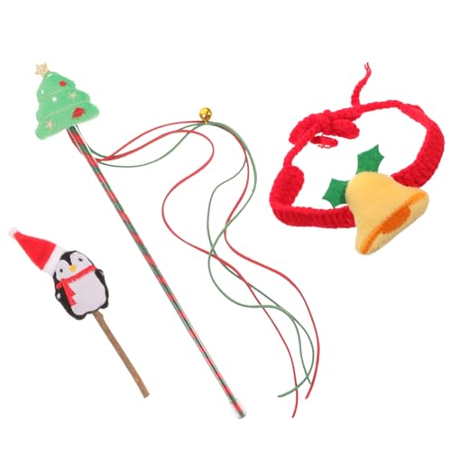 POPETPOP 1 Satz Katze Weihnachtsanzug Katzenminze-Katzen Katzen-Frühlingsspielzeug Katzendekor interaktives katzenspielzeug Interactive cat Toy süßer Katzenstab Katzenstockspielzeug Plüsch von POPETPOP