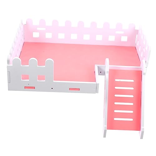 POPETPOP 1 Satz Leiter Für Hamster Drinnen Plattform Für Kleine Haustiere Geformt Hamsterzaunleiter Haustiervorräte Für Hamster Hamsterhausspielzeug Kletterspielzeug Für Hamster Rosa Bambus von POPETPOP