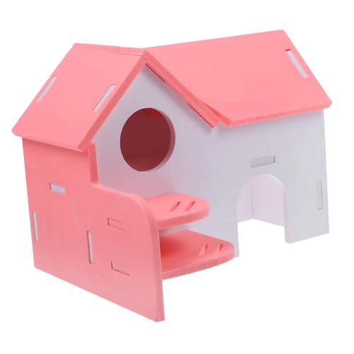 POPETPOP Luxuriöses Hamster-versteck Villa Meerschweinchen-spielzeughaus Mit Leiter Sicher Und Bequem Zum Ausruhen des Haustiers von POPETPOP
