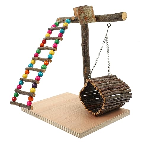 POPETPOP Papagei Vogel Ständer Holz Desktop Vogel Barsch Haustier Vogel Spielzeug Sittich Spielplatz Zubehör von POPETPOP