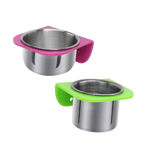 POPETPOP 1satz Parrot Food Cup Multifunktionale Futter Und Trinkschale Für Papageien Installieren Geeignet Für Kleine Vögel Praktische Käfigstation Zwei von POPETPOP