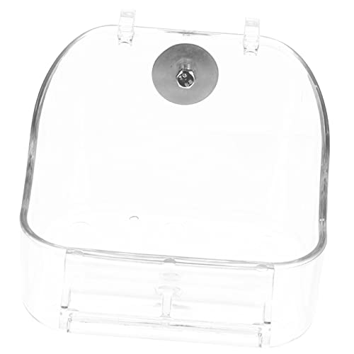 POPETPOP Hängende Vogelbadewanne Für Wellensittiche Multifunktionales Futter Badezubehör Für Käfige Platzsparend Und Einfach Zu Reinigen Mit Sicherem Design Für Kleine Vögel von POPETPOP
