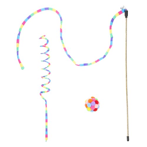 POPETPOP 1satz Interaktive Katzen-spielzeuge Teiligem Federball Und Bunten Bällen Fördert Die Und Stress Bei Kätzchen Und Langlebig POPETPOP 1satz Interaktive Katzen-spielzeuge Teiligem Federball Und Bunten Bällen Fördert Die Und Stress Bei Kätzchen Und Langlebig von POPETPOP