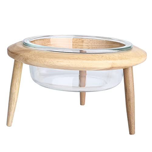 POPETPOP 1 Set Glas Futternapf Für Haustiere Futternäpfe Für Katzen Napf Mit Deckel Sure Key Drink Katzenfutternapf Whisker Friendly Erhöhter Glas Futterspender Für Haustiere Katzen von POPETPOP