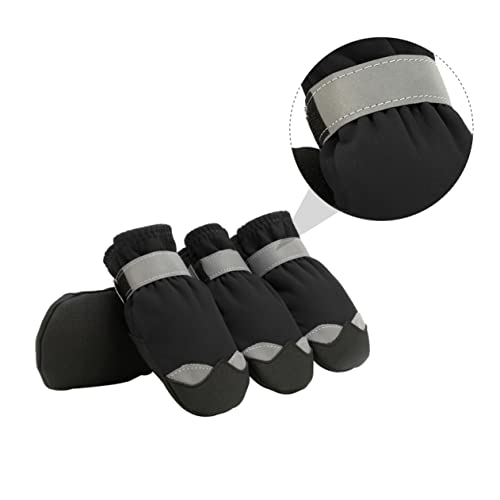 POPETPOP 1 Set wasserdichte Haustierschuhe Hundelaufschuhe Hundehausschuhe Haustiersocken Hundeschuhe Für Den Winter Für Hundestiefel Schneestiefel wasserdichte Hundestiefel Schutz von POPETPOP