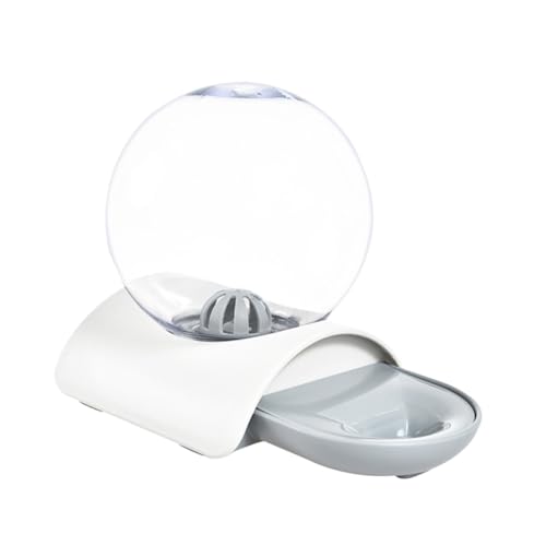 POPETPOP 1 Stück Automatische Tränke für Hunde Siphon-Prinzip Wasserspender Katzenbrunnen Katzenfutter Hund wasserflasche innen Haustiere Katzenwasserschale Haustierwasserhalter Grey von POPETPOP