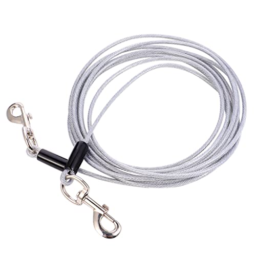 POPETPOP 1 Stück Drahtbinder Hundeleine Hundepflock Und Kabel Hundeläufer Kabel Einziehbares Hundeband Haustier-Transportkabel Haustier-Traktionsgurt Haustier-Zuggurt Doppelkopf POPETPOP 1 Stück Drahtbinder Hundeleine Hundepflock Und Kabel Hundeläufer Kabel Einziehbares Hundeband Haustier-Transportkabel Haustier-Traktionsgurt Haustier-Zuggurt Doppelkopf von POPETPOP