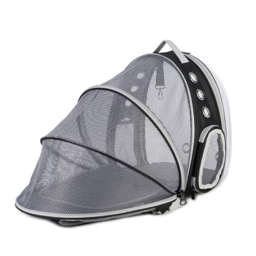 POPETPOP 1stück Outdoor Haustier Rucksack Für Katzen Erweiterbare Tragetasche Mit Atmungsaktivem Netz Transparentem Design Und Leichtem Kratzfestem Material Für Reisen Und Ausflüge Mit von POPETPOP