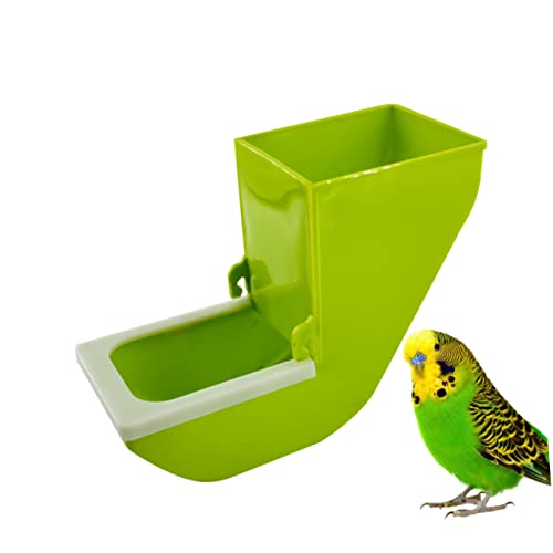 POPETPOP 1 Stück Futterstelle für Papageien Vogelfütterer Futterspender Schüssel Haustier Fütterung hängend Wasser Nahrungssuche Futterbehälter für Vögel Futterautomat für Papageien Green von POPETPOP