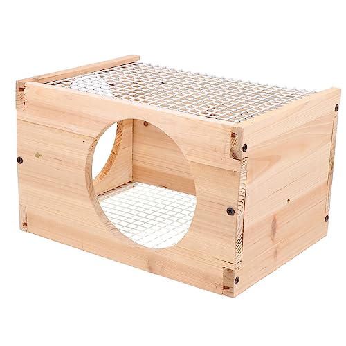 POPETPOP 1stk Hamsterhütte Spielzeuge Spielhaus Zubehör Spielzeug Für Paare Holzleiter Deko Hamger Hamster-verstecknest Hamster Schlafplatz Schlafendes Nest Eisennetz Liebhaber Haustier von POPETPOP