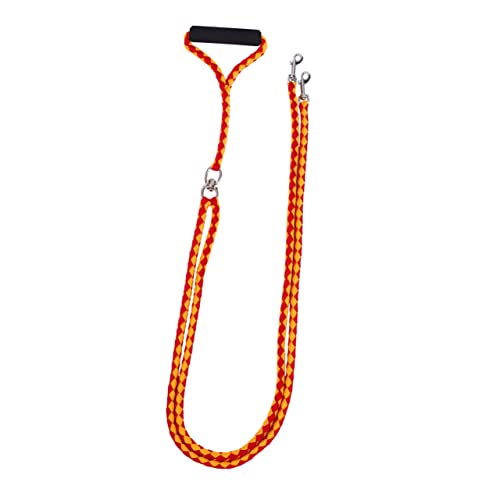 POPETPOP 1stück Pet Dog Woven Collar Leine Doppelt Kopf-handgefertigte Geflochtene Leine Outdoor-hundeleine Für Haustiere Rot Gelb Strapazierfähig Und Einfach Zu Handhaben von POPETPOP