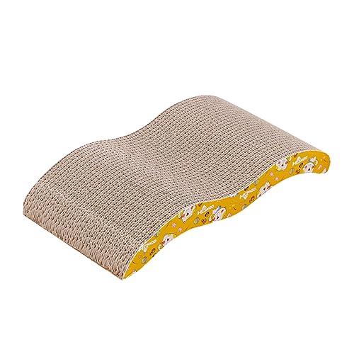 POPETPOP 1 Stück Katzen Kratzbrett Dickes Hochdichtes Wellpappe für Kätzchen Kreatives Design Zufällige und Schützt Möbel und Unterhält Stundenlang Zufällige Farbe von POPETPOP