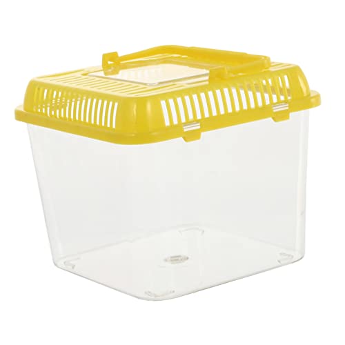 POPETPOP 1Stk Haustierkiste Eidechsenkäfig Plastikspinnen Kleiner Plastikbehälter gehäuse Schildkrötenbecken Schildkrötenhalter Reptil transparente Box Schildkrötenbox Terrarium Panzer von POPETPOP