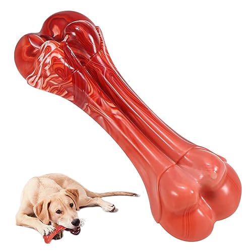 POPETPOP 1stück Beißfestes Hundespielzeug Für Große Hunde Und Welpen Molar Spielzeug Mit Rindergeruch Für Starke Kiefer Und Zahnpflege Für Hundespielzeit Rot von POPETPOP