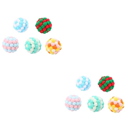 POPETPOP 10 STK Katzenfalte Katze Spielt Böse Katze Interaktives Katzenspielzeug Katze Pom Pom Kugeln Kätzchen Bälle Katzen-Teaser-Spielzeug Katzenfänger Spielzeug Katzengarn Beissen Bommel POPETPOP 10 STK Katzenfalte Katze Spielt Böse Katze Interaktives Katzenspielzeug Katze Pom Pom Kugeln Kätzchen Bälle Katzen-Teaser-Spielzeug Katzenfänger Spielzeug Katzengarn Beissen Bommel von POPETPOP