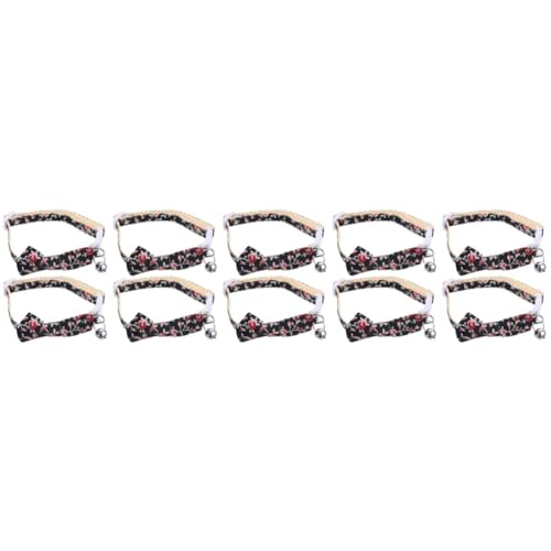 POPETPOP 5 Sets Süßes Katzenhalsband Glockenhalsband Für Hunde Und Katzen Verstellbares Kätzchenhalsband Fliege Dekoratives Haustierhalsband Für Den Täglichen Gebrauch 2 Stück * 5 von POPETPOP