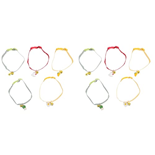 POPETPOP 2 Sets Stilvolles Haustierhalsband - Und Hundehalsband Mit Glöckchen Haustierbedarf Verstellbares Fashion Party Halskette Für Haustiere 5 Stück * 2 POPETPOP 2 Sets Stilvolles Haustierhalsband - Und Hundehalsband Mit Glöckchen Haustierbedarf Verstellbares Fashion Party Halskette Für Haustiere 5 Stück * 2 von POPETPOP