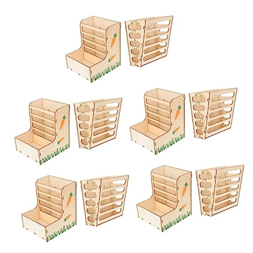 POPETPOP 10 STK Hasengrasständer Käfig Krippengrashalter Heufutterautomat Für Meerschweinchen Haustier Heukrippe Kaninchen Heuspender Aus Holz Hasenfutter Hölzern Doppelter Zweck Hamster von POPETPOP