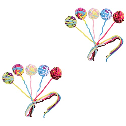POPETPOP 10 STK Katzenspielzeugball Katzenspielzeug Mit Integrierter Pom-pom-kätzchen Kätzchen Plüschbälle Katzenspielzeugbälle Haustier Wollspielzeug Katze Spielt Garn Jingleball POPETPOP 10 STK Katzenspielzeugball Katzenspielzeug Mit Integrierter Pom-pom-kätzchen Kätzchen Plüschbälle Katzenspielzeugbälle Haustier Wollspielzeug Katze Spielt Garn Jingleball von POPETPOP